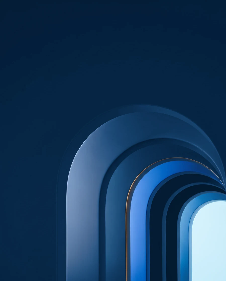 Nested arches opening onto light