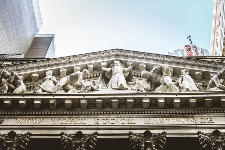 Stock Exchange pediment looking up