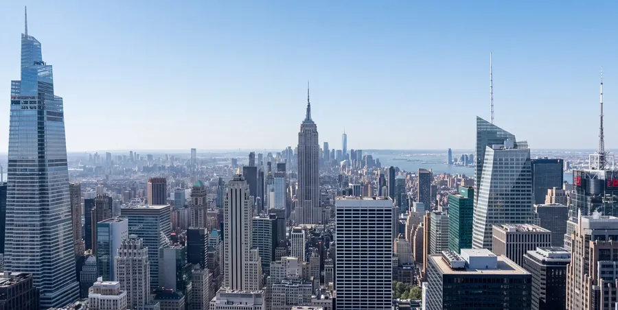 Manhattan skyline, clear day
